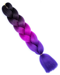 Włosy syntetyczne kolorowe warkocze ombre C10